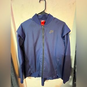 Navy blue medium zip up windbreaker jacket